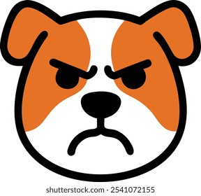 Powerful angry bulldog silhouette vector icon, ideal for sports teams, branding, and T-shirt design. A bold mascot logo that conveys strength and fierce identity. Perfect for digital and print use.