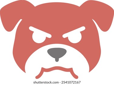 Powerful angry bulldog silhouette vector icon, ideal for sports teams, branding, and T-shirt design. A bold mascot logo that conveys strength and fierce identity. Perfect for digital and print use.