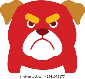 Powerful angry bulldog silhouette vector icon, ideal for sports teams, branding, and T-shirt design. A bold mascot logo that conveys strength and fierce identity. Perfect for digital and print use.