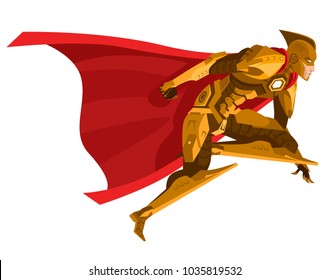 powerful armored superhero