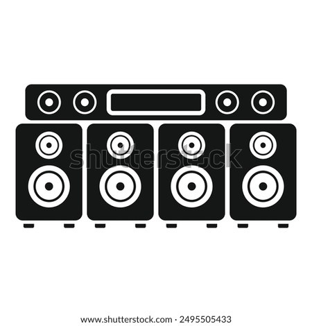 Powerful audio system playing music at high volume, perfect for music lovers and audiophiles