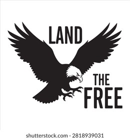 A powerful bald eagle, wings spread wide, symbolizes freedom and patriotism. 