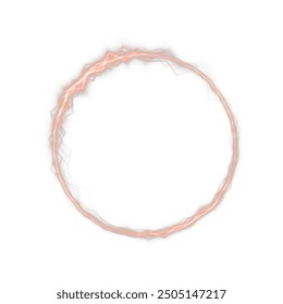 Powerful ball lightning orange png. A strong electric charge of energy in one orange ring. Element for your design, advertising, postcards, invitations, screensavers, websites, games.