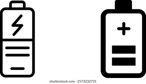 Powerful Battery Vector Icon Set