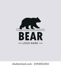 Powerful Bear Logo Representing Strength and Nature