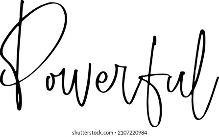 Powerful Beautiful Cursive Alphabetical Text idiom
