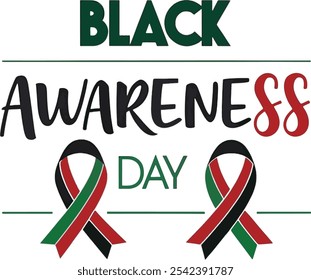 Powerful Black Awareness Day vector design promoting unity, equality, and cultural pride. This graphic highlights diversity and empowerment, perfect for social justice themes, community awareness