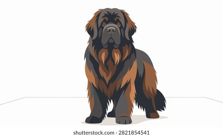 A powerful black and tan dog with a thick coat sitting alertly