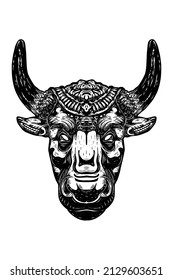 Powerful bull head concept - Out line