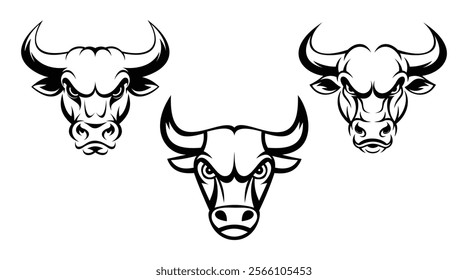 
Powerful Bull Head Illustrations EPS: Bold, dynamic bullheads with prominent horns. Perfect for logos, branding, and designs. Download this high-quality EPS for strength and impact!