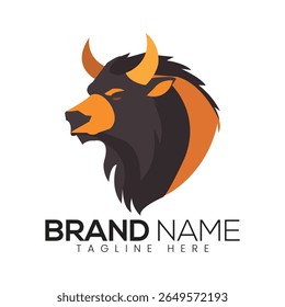 Poderoso Bull Logo Design feroz identidade moderna marca
