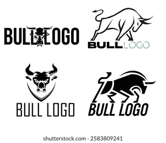   powerful bull ,ox,  vector designs 