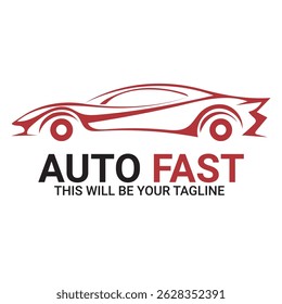 Leistungsstarke Auto-Logo Auto-Geschwindigkeit Illustration