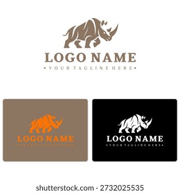 Powerful circular rhino emblem logo. Ideal for brands in security, safari tours, esports, or industrial consulting. Delivered in CorelDRAW vector format.