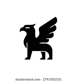 Powerful and clean griffin icon, perfect for security firms, investment groups, or luxury brands looking for a timeless symbol of strength and vigilance.