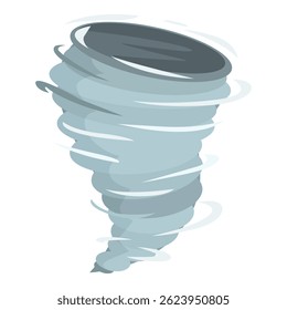 Powerful destructive tornado whirling, dangerous whirlwind, natural disaster illustration