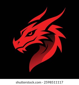 powerful Dragon logo design and art