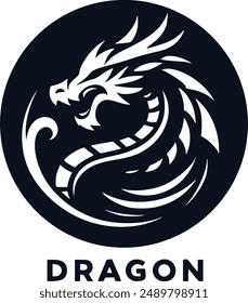 Powerful dragon logo embodying legendary might and mythical grandeur.