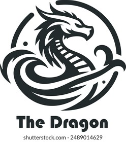 Powerful Dragon Mythical Logo Design