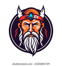 A powerful and dynamic Viking head vector clip art illustration, with a fierce expression and intricate helmet, guaranteed to add impact to your designs and captivate attention