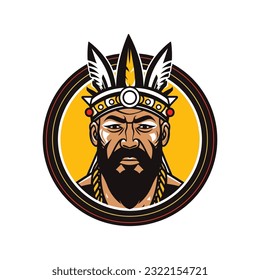 A powerful and dynamic Viking head vector clip art illustration, with a fierce expression and intricate helmet, guaranteed to add impact to your designs and captivate attention