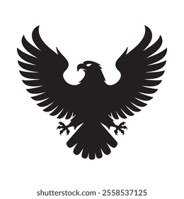 Powerful Eagle Silhouette Design for Logos and Graphics