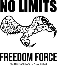 Powerful eagle talon grip vector illustration with 