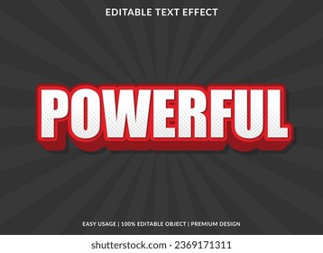 powerful editable text effect template use for business logo and brand