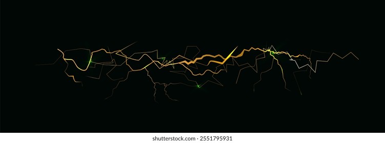 Potente energia elétrica de corrente. Um relâmpago num quadro mágico. Secreção de néon com efeito de fumaça.
