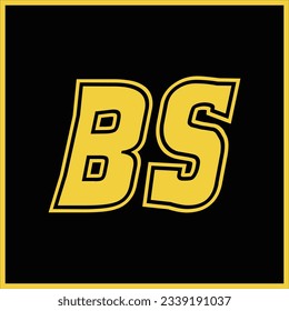 Powerful and energetic BS logo design
