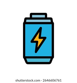 Poderoso energético bebida pode ilustração. Ilustração de Símbolo de Ícone