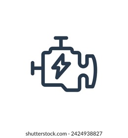 Powerful Engine Performance Components Vector Icon Illustration