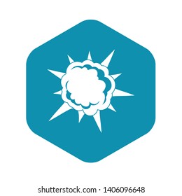 Powerful explosion icon. Simple illustration of powerful explosion vector icon for web