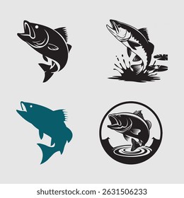 Powerful Fish Silhouettes Jumping from Water