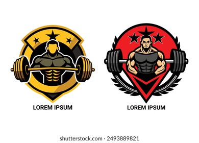 Powerful fitness logo. Customizable for gyms, studios, or personal trainers. High quality for impact.
