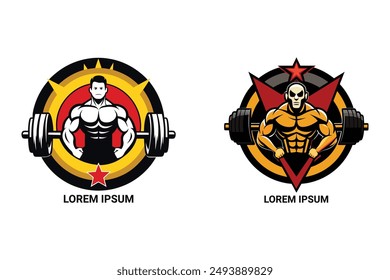 Powerful fitness logo. Customizable for gyms, studios, or personal trainers. High quality for impact.