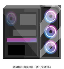 Leistungsstarker Gaming-PC mit RGB-Beleuchtung, perfekt für Gamer und Enthusiasten