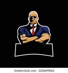powerful gentleman blank gaming logo