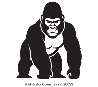 A powerful gorilla in an aggressive stance icon.