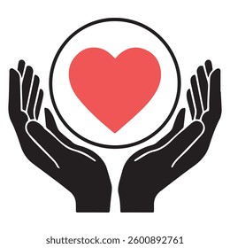 A powerful humanitarian logo symbolizing kindness, unity, and social impact—perfect for charities, NGOs, nonprofits, and humanitarian aid organizations