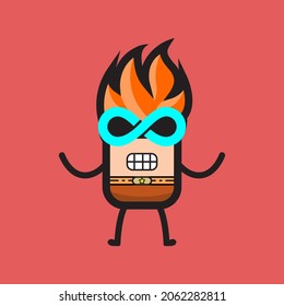 powerful infinite character vector illustration