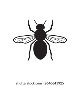 Powerful Insect Silhouette A Striking Vector Graphic for Design Projects
