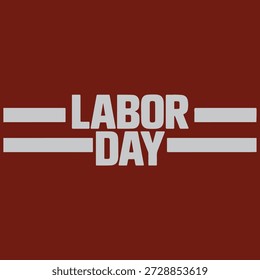 Potente diseño de camiseta de tipografía del Día del Trabajo con letras audaces y estructuradas y sutiles acentos industriales, que simbolizan la fuerza, la dedicación y el respeto por los trabajadores en un estilo limpio, de alto impacto y listo para imprimir