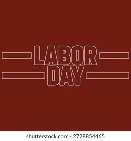 Potente diseño de camiseta de tipografía del Día del Trabajo con letras audaces y estructuradas y sutiles acentos industriales, que simbolizan la fuerza, la dedicación y el respeto por los trabajadores en un estilo limpio, de alto impacto y listo para imprimir