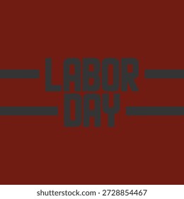 Potente diseño de camiseta de tipografía del Día del Trabajo con letras audaces y estructuradas y sutiles acentos industriales, que simbolizan la fuerza, la dedicación y el respeto por los trabajadores en un estilo limpio, de alto impacto y listo para imprimir