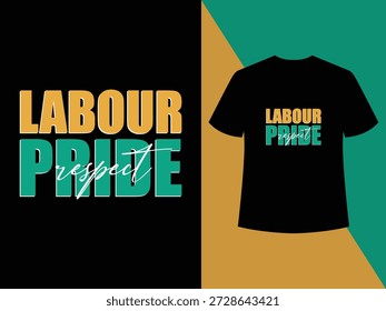 Poderoso diseño de camiseta de respeto al orgullo laboral que celebra la dignidad del trabajo, perfecto para trabajadores, sindicatos y ropa del Día del Trabajo.