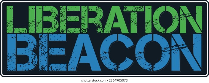 A powerful lettering vector design symbolizing freedom as a guiding beacon for all.