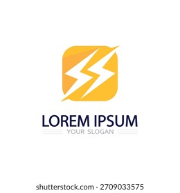 Poderoso Lightning Strike Logo Design Incorporando símbolo de trovão elétrico para indústrias dinâmicas