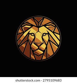 Powerful lion logo design symbolizing strength and leadership, perfect for luxury brands, security companies, or high-end professional services and finance.