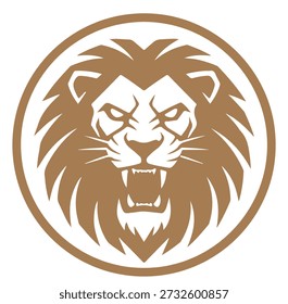 Logo de Vector de silueta de león potente . Ilustración vectorial de silueta de león majestuoso sobre fondo blanco . Vector de la silueta del león real – símbolo de lujo y fuerza, icono minimalista de la silueta del león